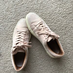 Frye peach leather sneakers